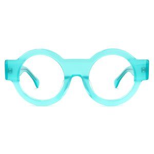 Stylish Blue Round Glasses